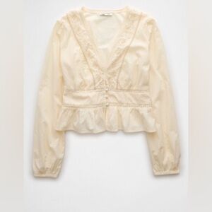 NWT American Eagle Outfitters Cream Blouse
